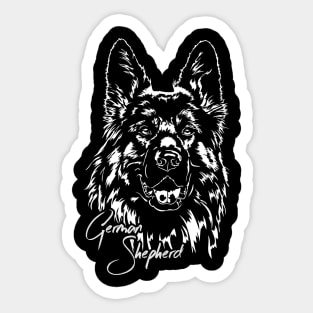 Funny Proud German Shepherd dog portrait Sticker